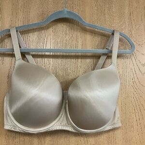 Cacique Satin Cream Bra Balconette Boost
